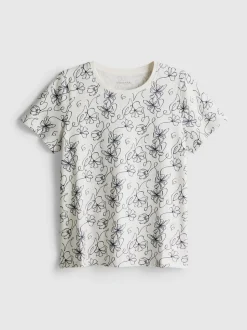7-15 Jahre | T-Shirt aus reiner Baumwolle mit Print