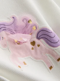 1,5–8 Jahre | T-Shirt mit Einhorn-Grafik und Tutu-Rock im Set