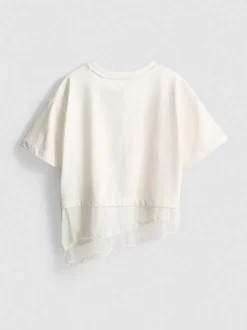 7–15 Jahre | T-Shirt mit Spitzensaum