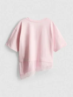 7–15 Jahre | T-Shirt mit Spitzensaum