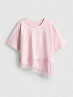 7–15 Jahre | T-Shirt mit Spitzensaum