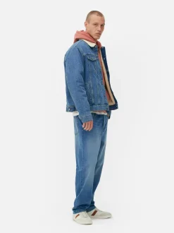 Jeansjacke mit Borgkragen