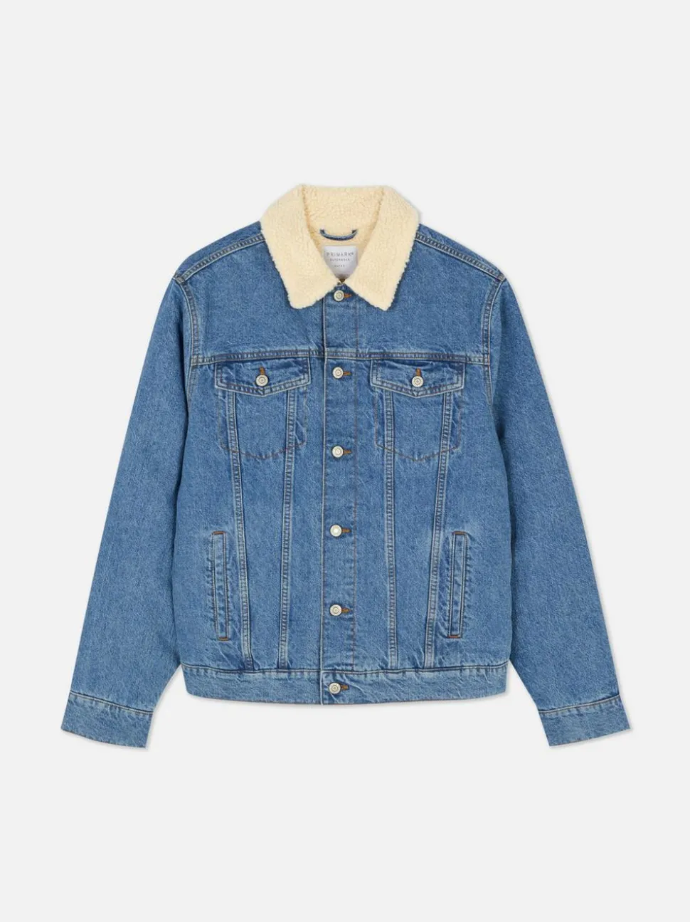 Jeansjacke mit Borgkragen