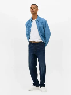 Jeans mit geradem Bein und mittlerer Leibhöhe