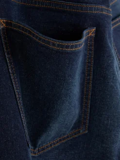 Jeans mit geradem Bein und mittlerer Leibhöhe