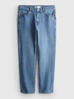Jeans mit geradem Bein und mittlerer Leibhöhe