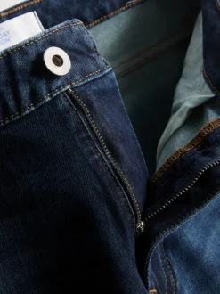 Jeans mit geradem Bein und mittlerer Leibhöhe