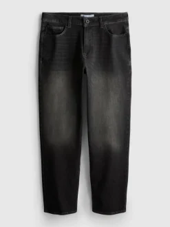 Jeans mit geradem Bein und mittlerer Leibhöhe