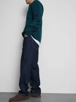 Jeans mit geradem Bein und mittlerer Leibhöhe