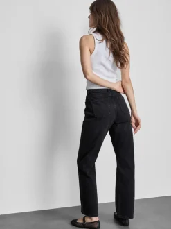 Jeans mit hohem Bund und geradem Bein