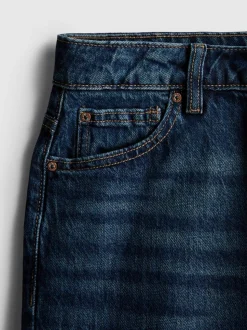 Jeans mit hohem Bund und geradem Bein