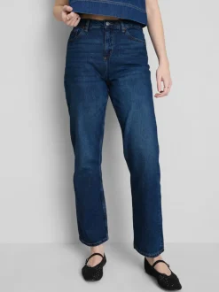 Jeans mit hohem Bund und geradem Bein