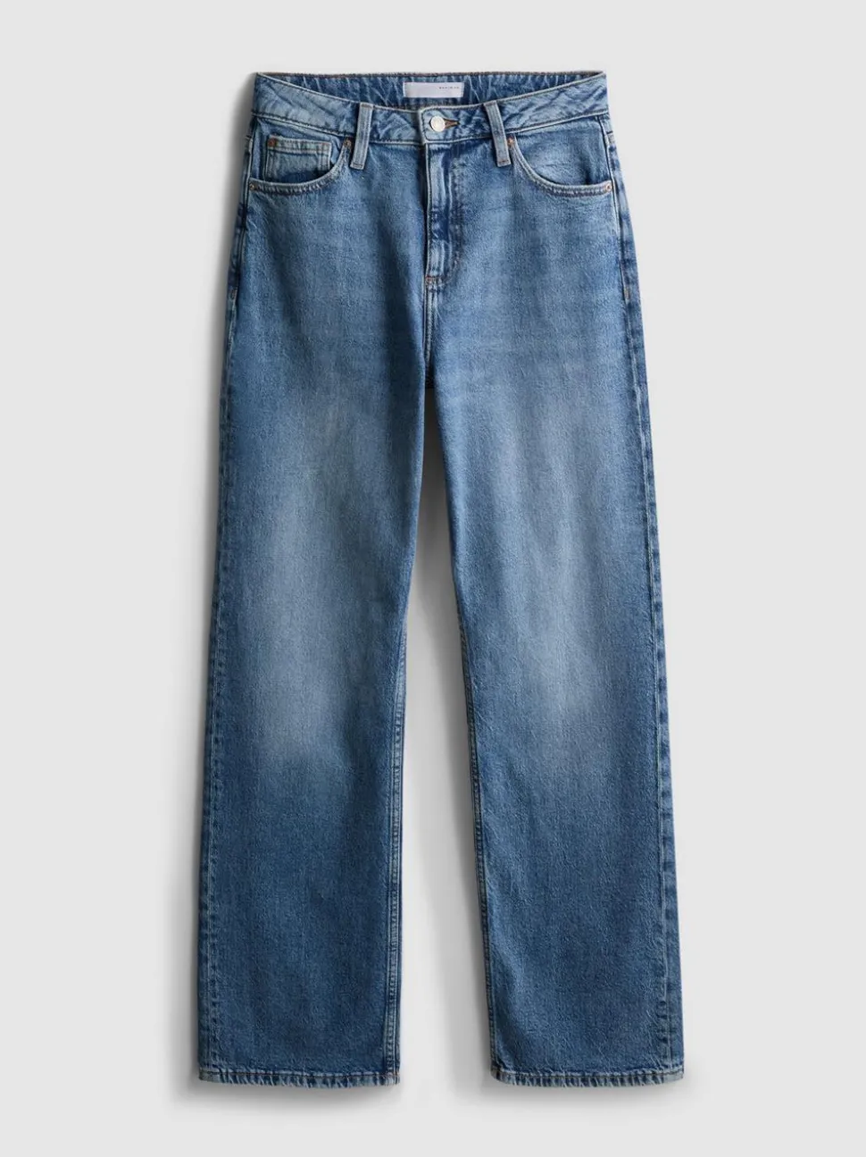 Jeans mit hohem Bund und geradem Bein