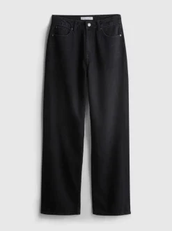 Jeans mit hohem Bund und geradem Bein