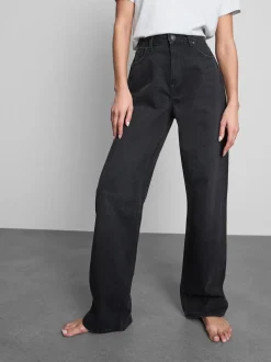Jeans mit hohem Bund und geradem Bein