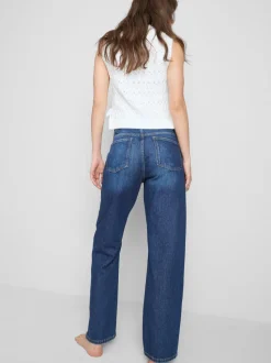 Jeans mit hohem Bund und geradem Bein