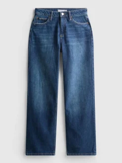 Jeans mit hohem Bund und geradem Bein