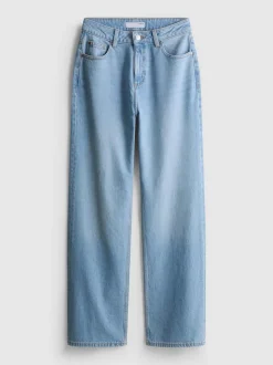 Jeans mit hohem Bund und geradem Bein