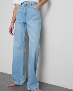 Jeans mit hohem Bund und geradem Bein