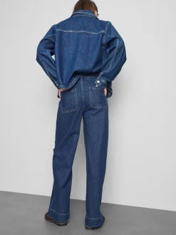 Jeans mit weitem Bein und Vordertaschen