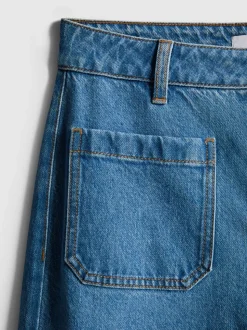 Jeans mit weitem Bein und Vordertaschen