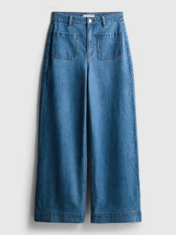 Jeans mit weitem Bein und Vordertaschen