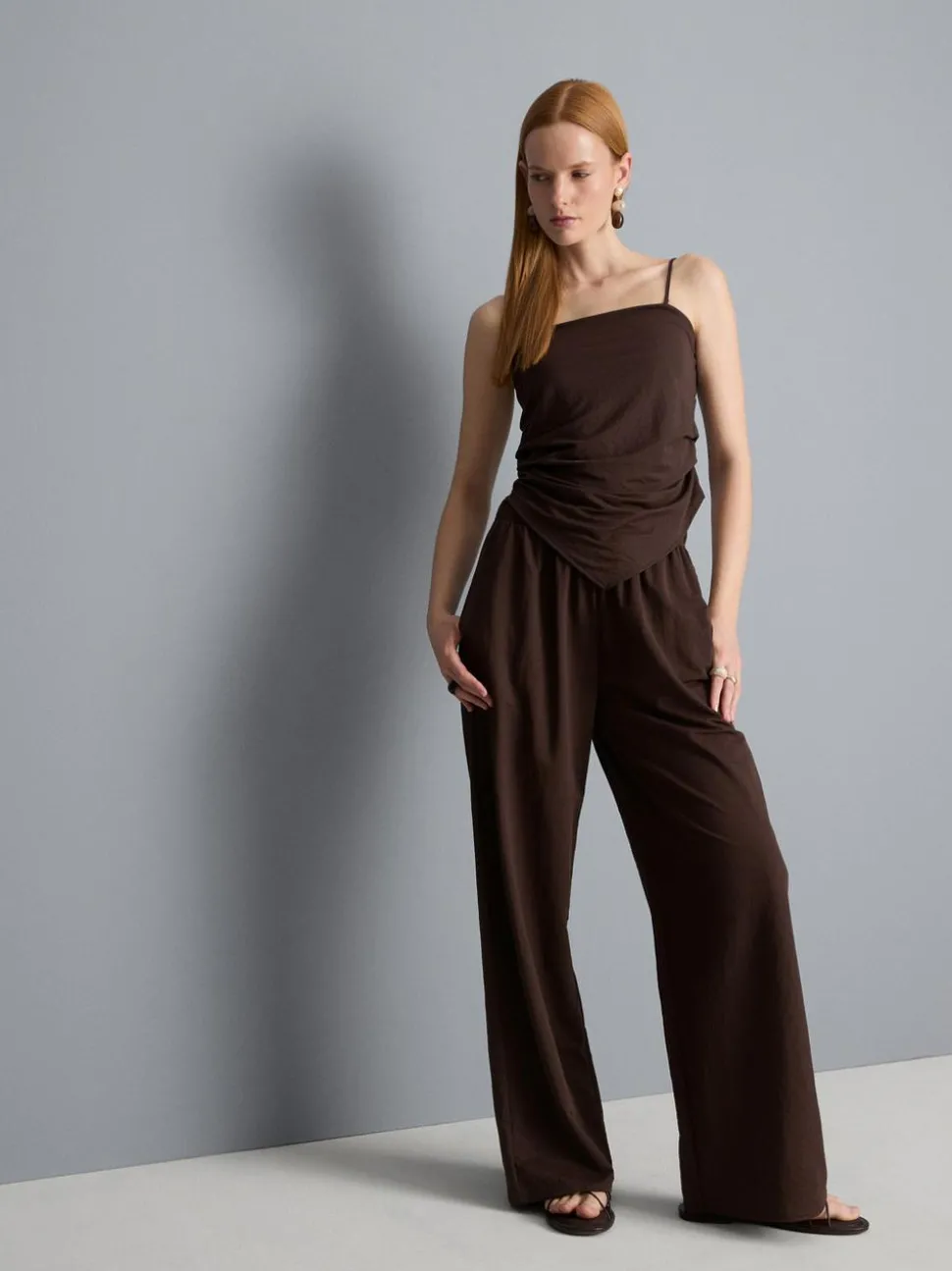 Jersey-Hose mit weitem Bein
