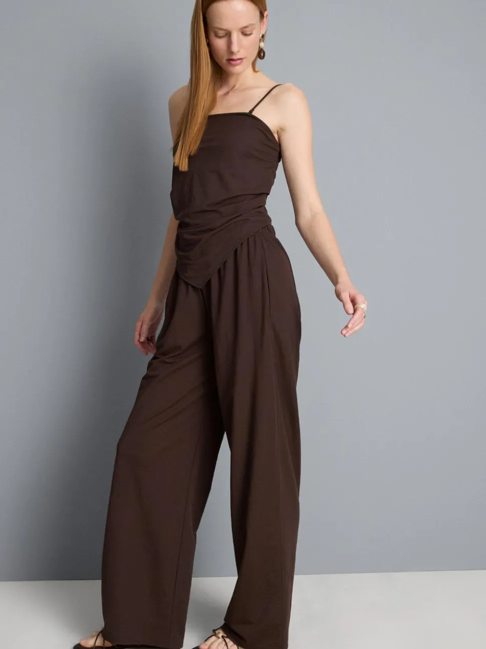 Jersey-Hose mit weitem Bein