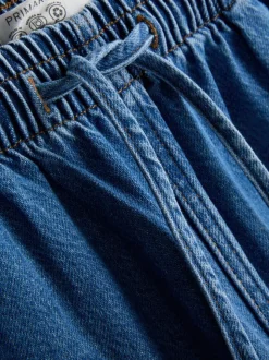 Jogginghose aus Baumwoll-Denim in konischer Form