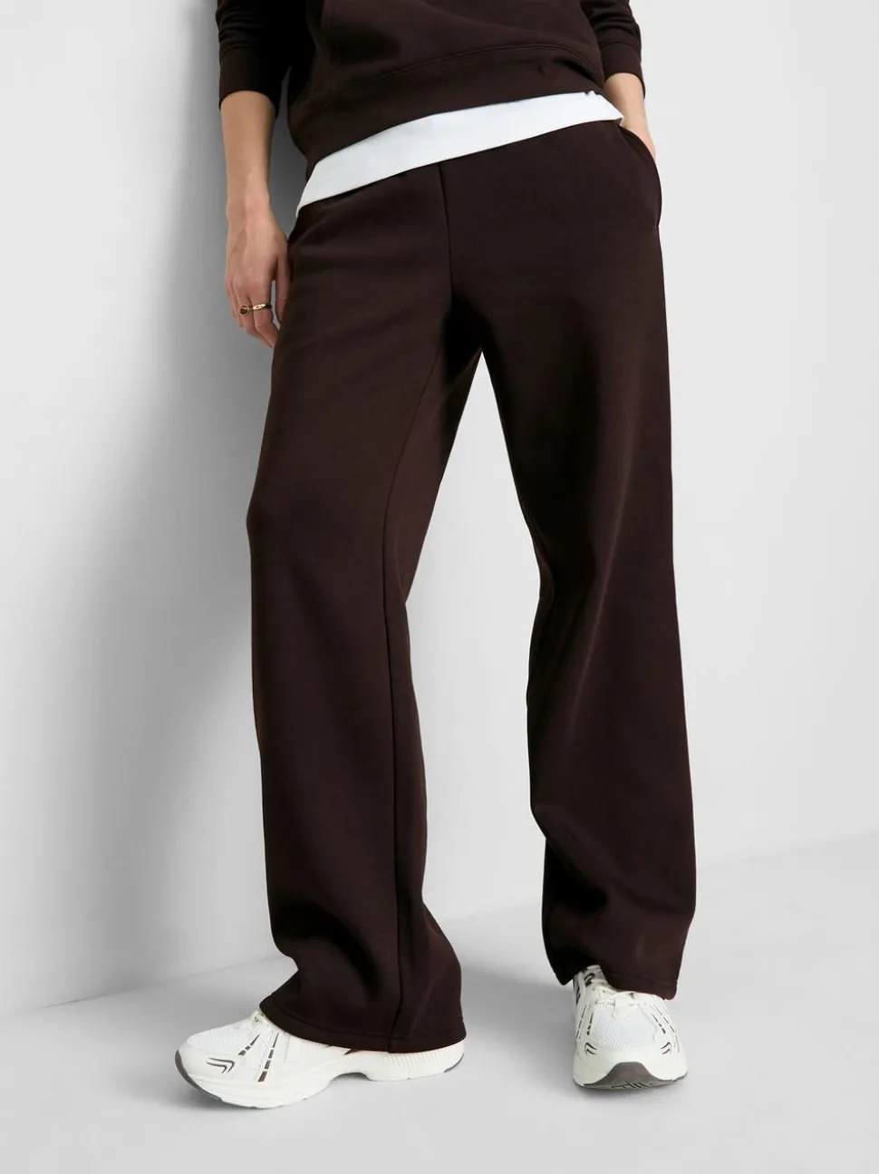 Jogginghose aus Baumwollmischung mit geradem Bein
