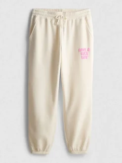 Jogginghose aus Baumwollmischung mit Bündchen und Print