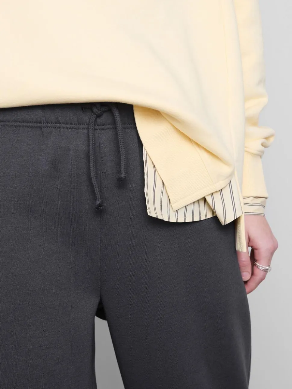 Jogginghose aus Baumwollmischung mit geradem Bein