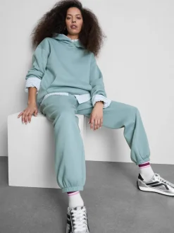 Jogginghose aus Baumwollmischung mit Bündchen