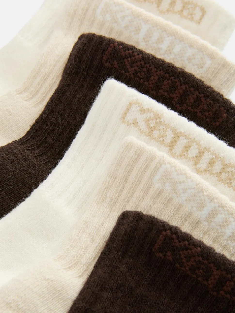 „Kappa“ Neutrale Crew-Socken in Viertellänge, 3er-Pack