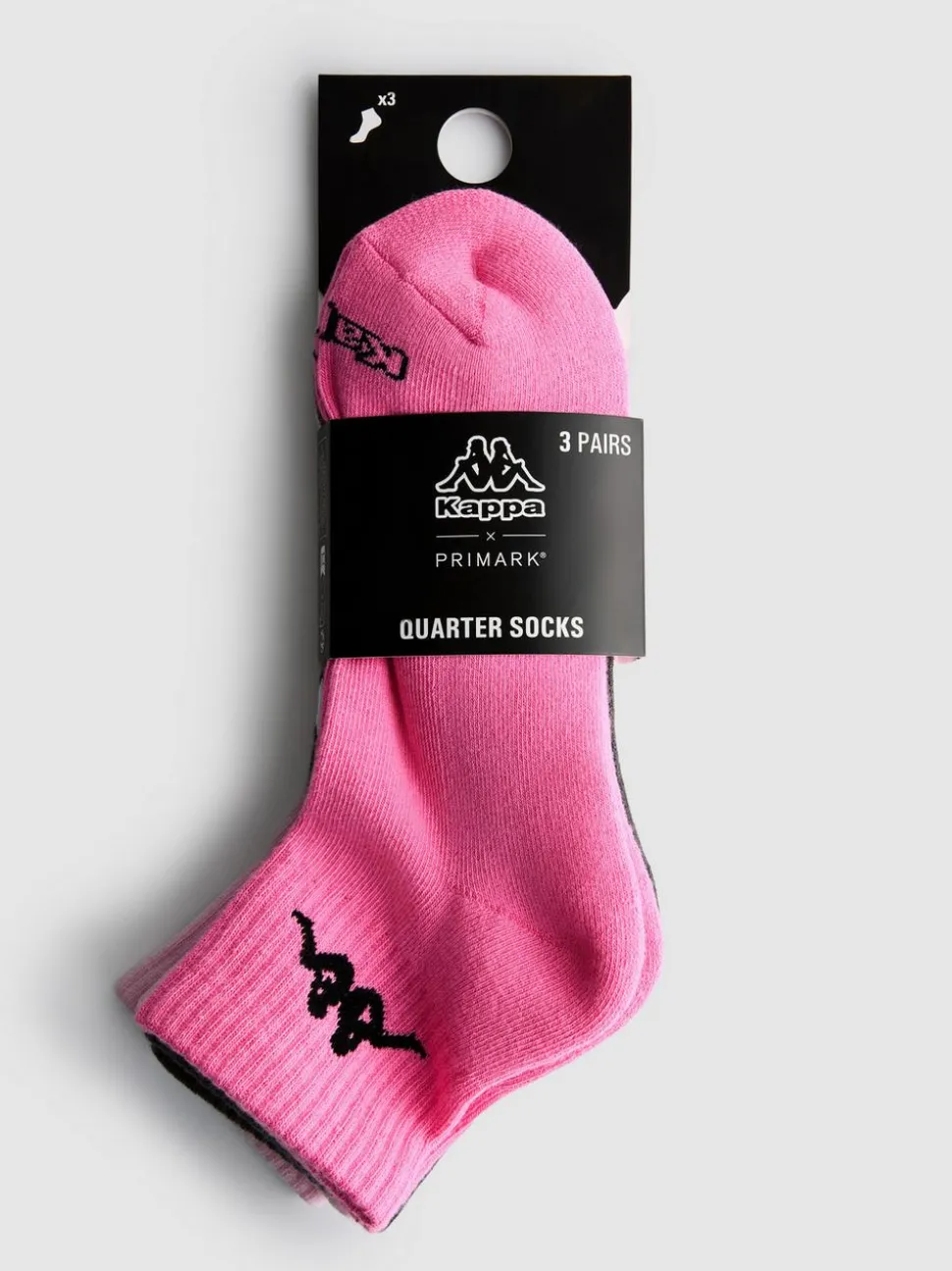 „Kappa x Primark“ Socken in Viertellänge, 3er-Pack