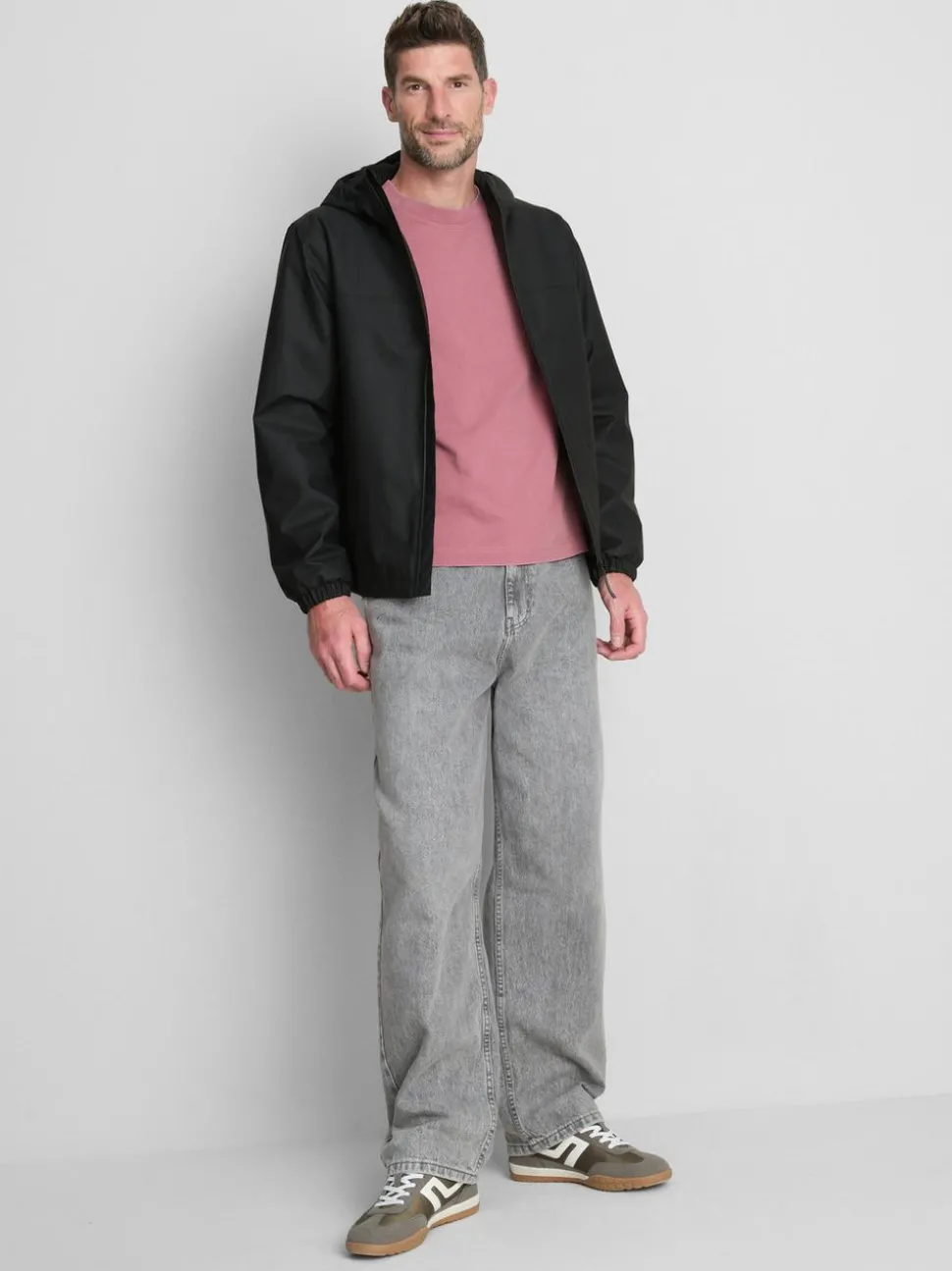 Kapuzenjacke mit Reißverschluss