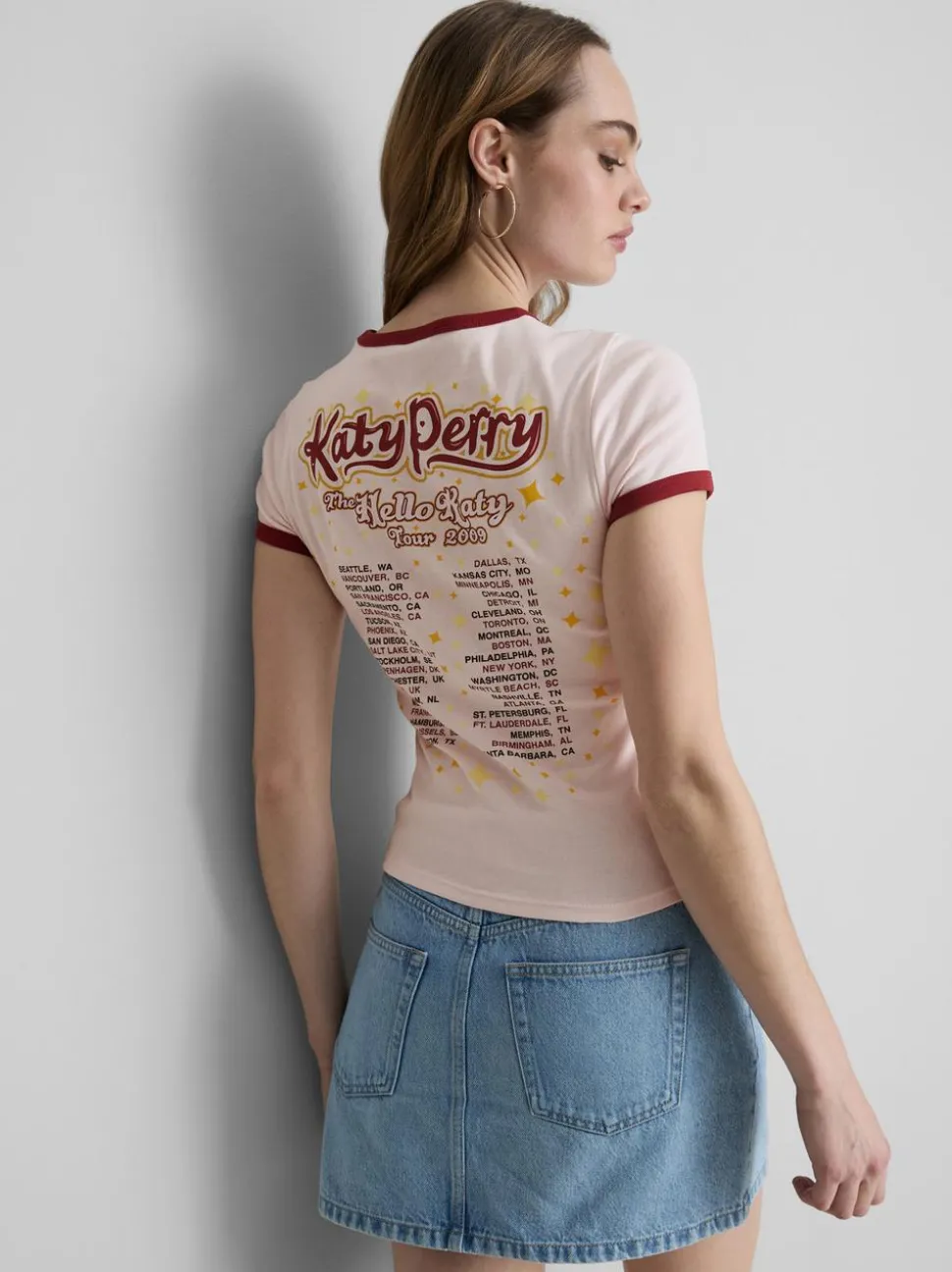 „Katy Perry“ Ringer-T-Shirt aus Baumwolle