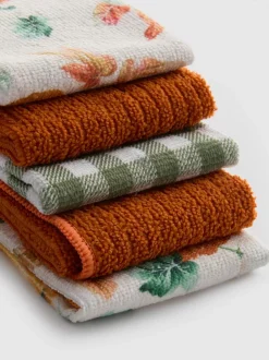 Küchentücher mit Herbstmotiv, 5er-Pack