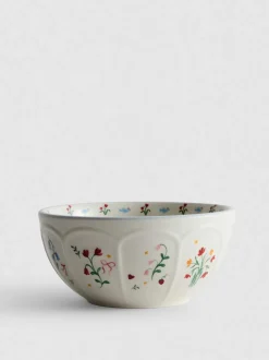 Keramikschale mit Blumendesign