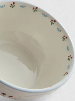 Keramikschale mit Blumendesign