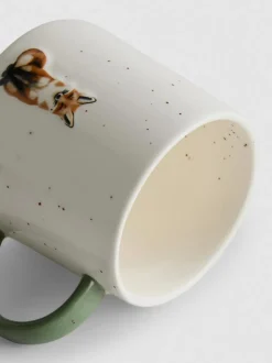 Keramiktasse mit Fuchsmotiv