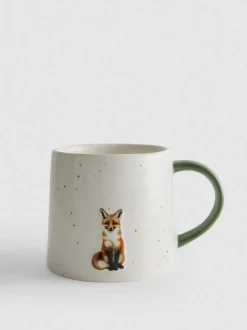 Keramiktasse mit Fuchsmotiv