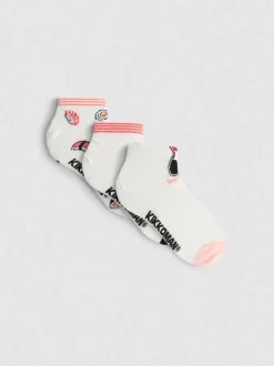 „Kikkoman“ Sneakersocken aus Baumwollmischung, 3er-Pack