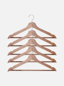 Kleiderbügel aus Holz, 5er-Pack