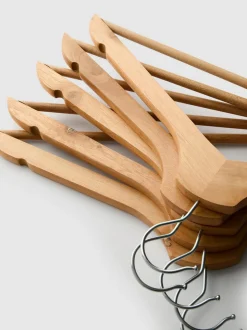Kleiderbügel aus Holz, 5er-Pack