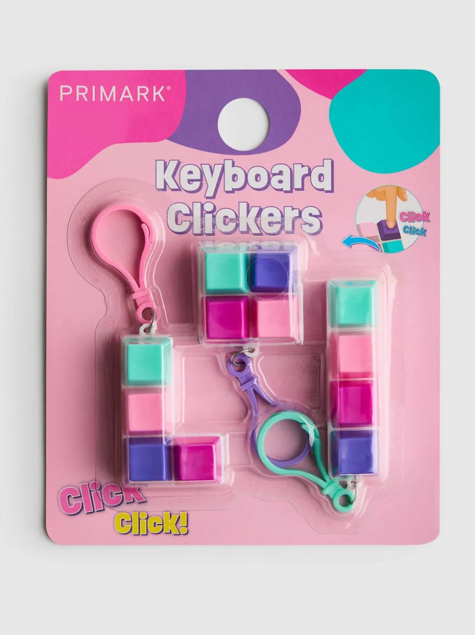 Klicker-Spielzeug in Tastatur-Optik, 3er-Pack