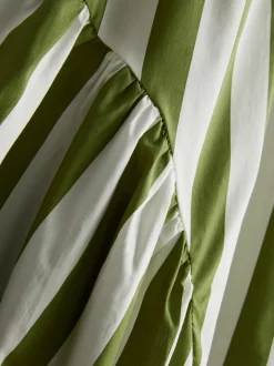 Korsagen-Midikleid aus Baumwolle