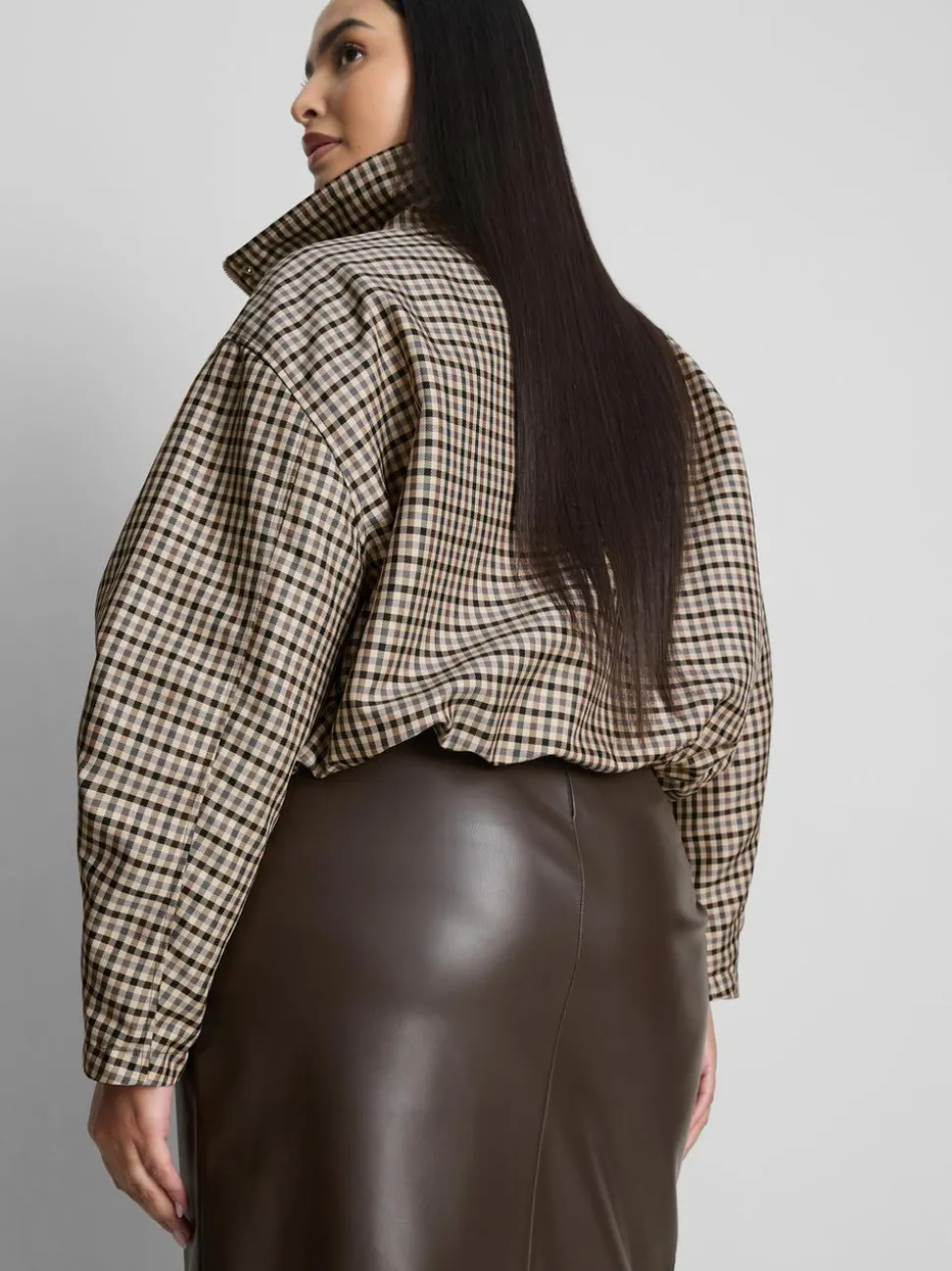 Kurze, karierte „By Coleen“ Funktionsjacke
