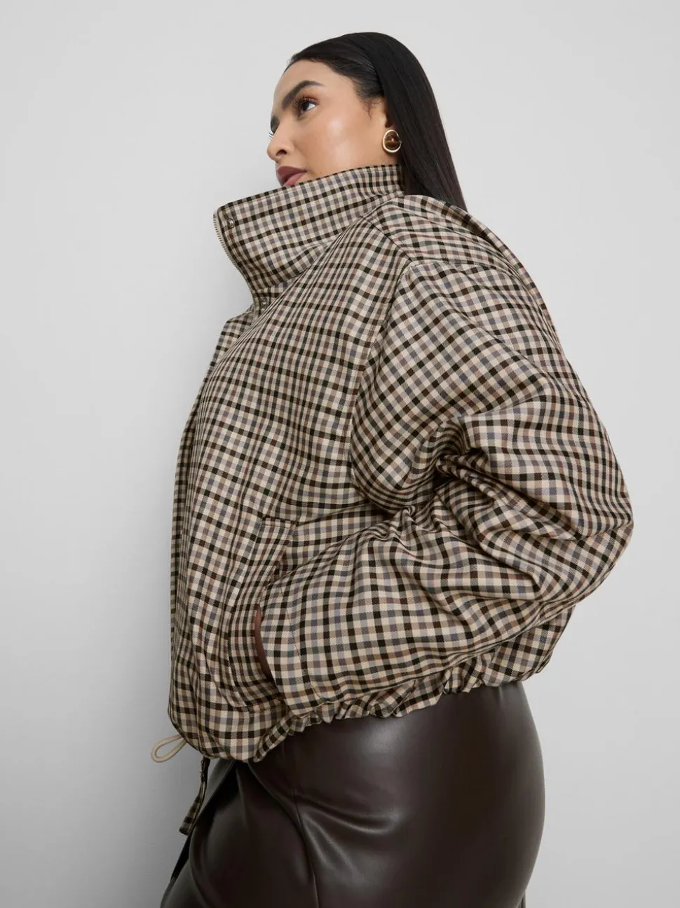 Kurze, karierte „By Coleen“ Funktionsjacke