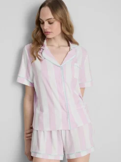 Kurzer Boyfriend-Schlafanzug mit Print